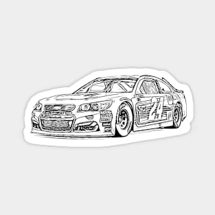 Chevy 24 Super NAPA Racing Wireframe Sticker